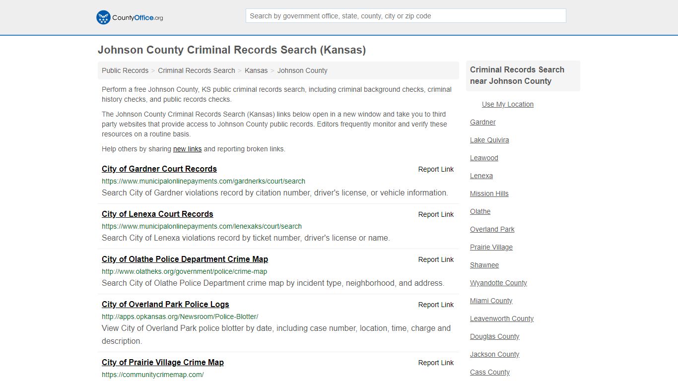 Criminal Records Search - Johnson County, KS (Arrests ...